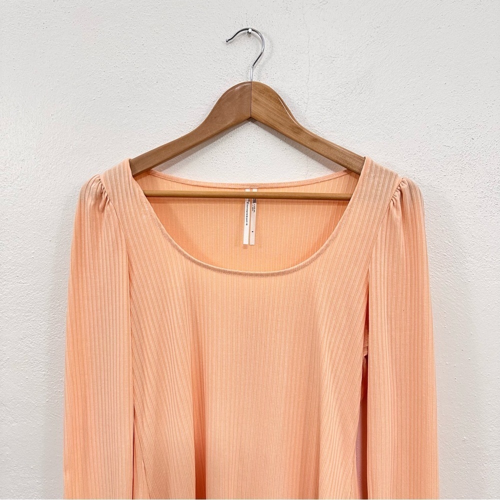 Anthropologie Ribbed Scoop Neck Top - Picture 2 of 5